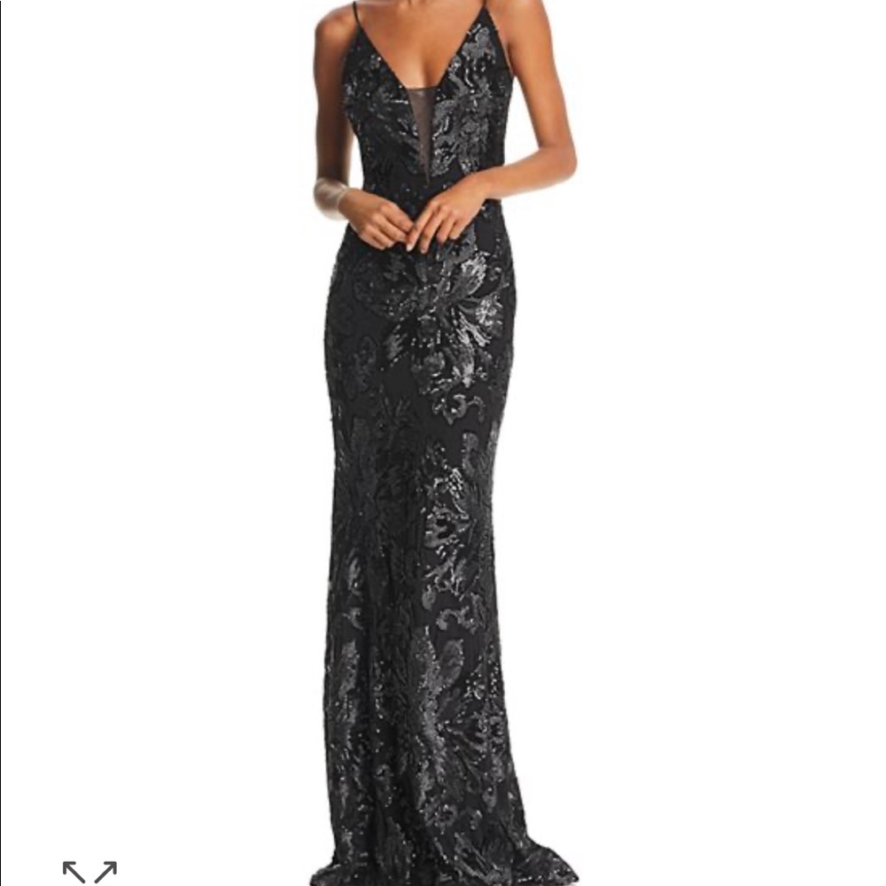 Sequined Column Gown